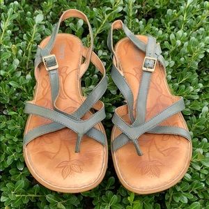 Born women’s blue leather strappy casual sandal